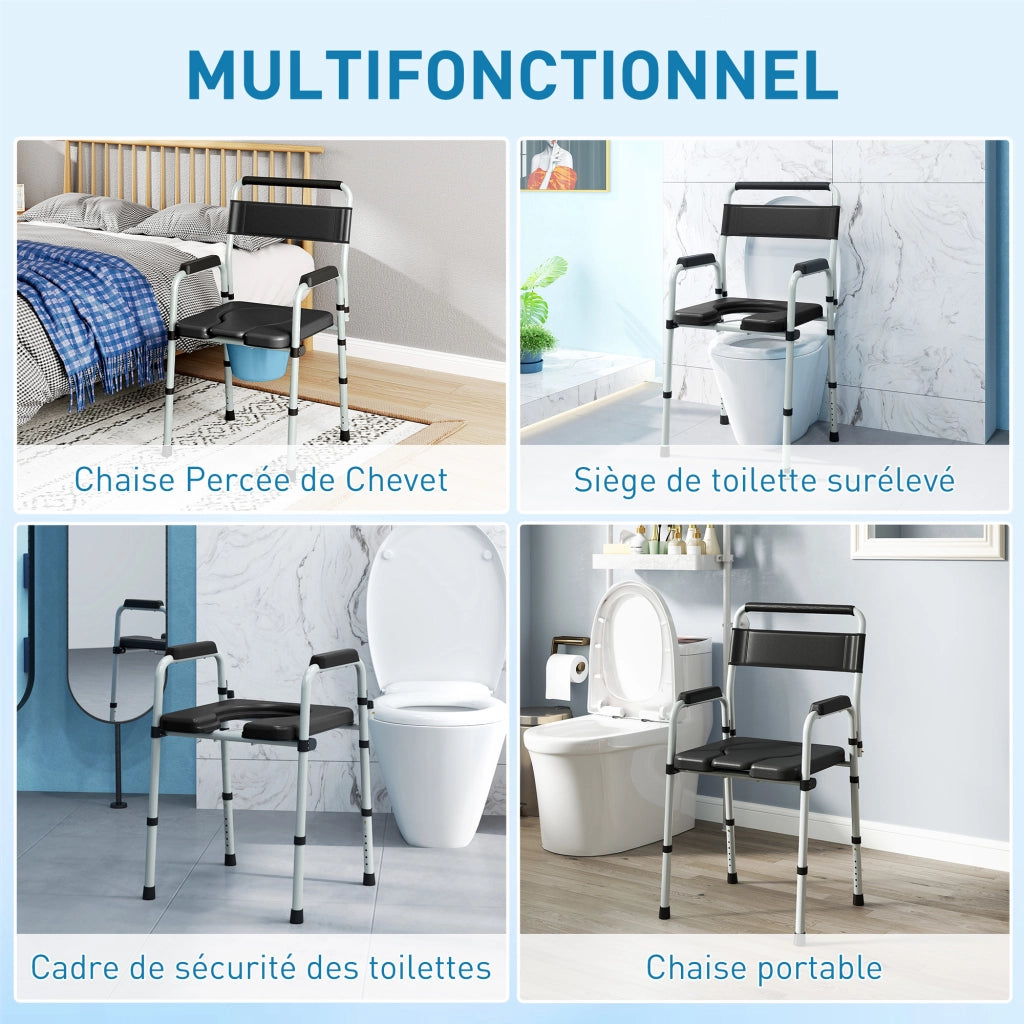 Sedia comoda pieghevole ¨C Xylo ¨C altezza regolabile, seduta imbottita, nero