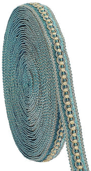 Tessuto di decorazione a nastro per costumi 11,5~12 m - tessuto a nastro polyester - decorazione per tende - decorazione a gimp - velluto a nastro - disegno a spirale - nastro decorativo