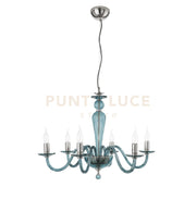 LAMPADARIO PAGANINI 6 LUCI OTTANIO CROMO ATTACCO E14 D.70CM