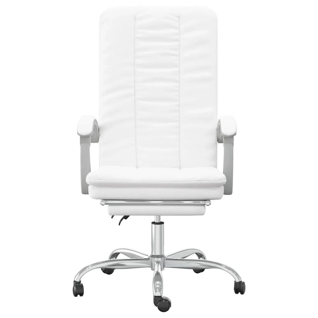 Poltrona da Ufficio Reclinabile Bianca in Similpelle cod mxl 26949