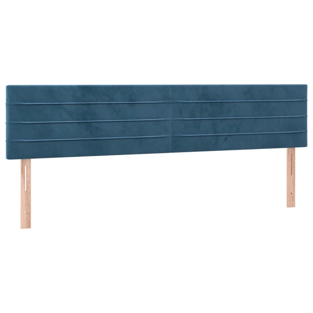 Giroletto a Molle con Materasso Blu Scuro 120x190 cm in Velluto