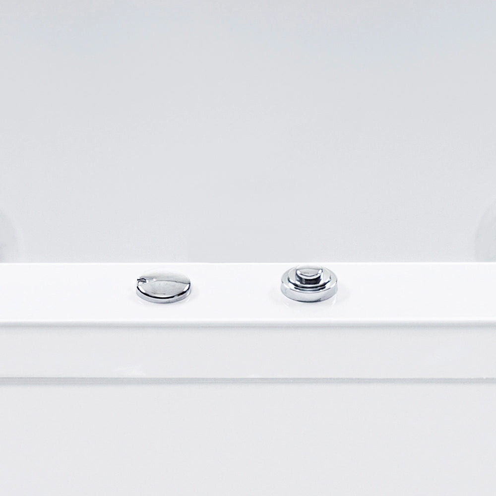 Vasca da bagno in acrilico bianco 183 x 90 cm getti massaggianti per la versione sinistra Luci a LED per poggiatesta