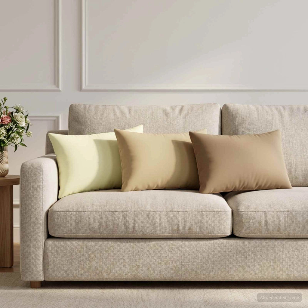 Federa 2 pcs HEERLEN Crema 30 x 50 cm Poliestere 907829