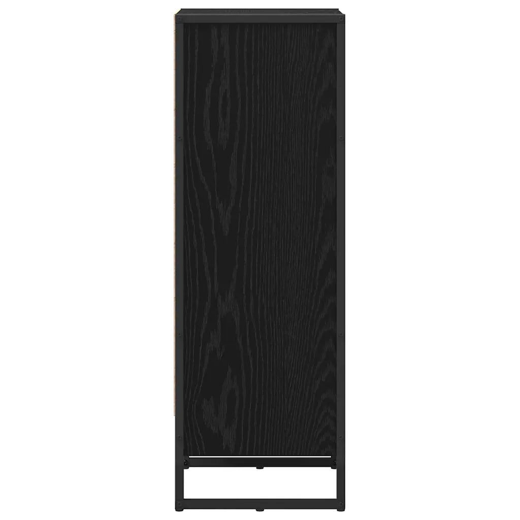 Armadio per Libri Rovere Nero 40 x 30 x 86,5 cm