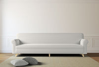 Copridivano Elasticizzato 1 Posto in Poliestere e Cotone Fashionable Panna