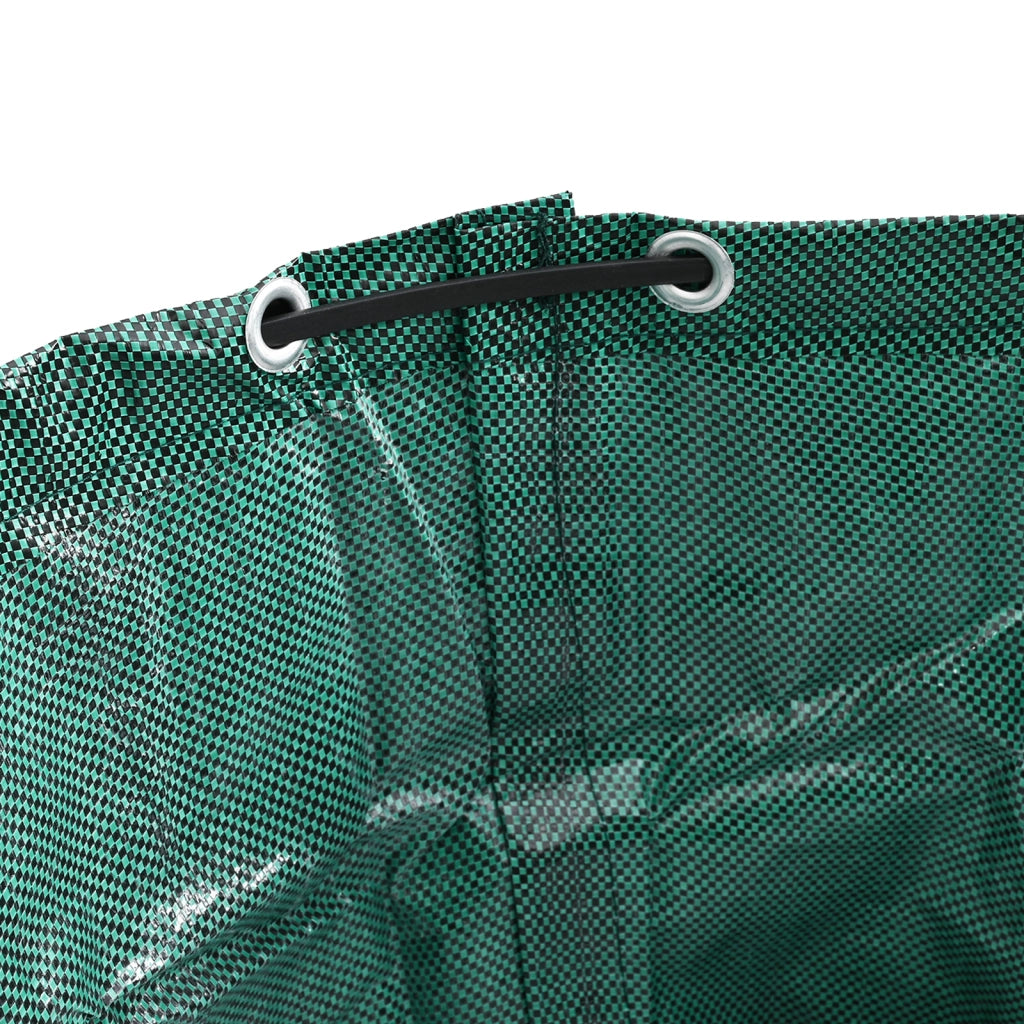 Borse per rifiuti da giardino  con manici 12 pz pieghevoli rotonde verdi 120 L