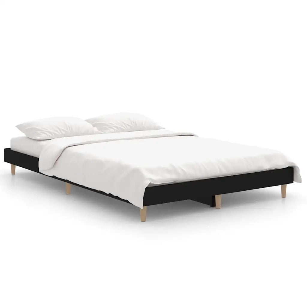 Giroletto-Struttura Letto Nero 120x190 cm in Legno Multistrato 429064