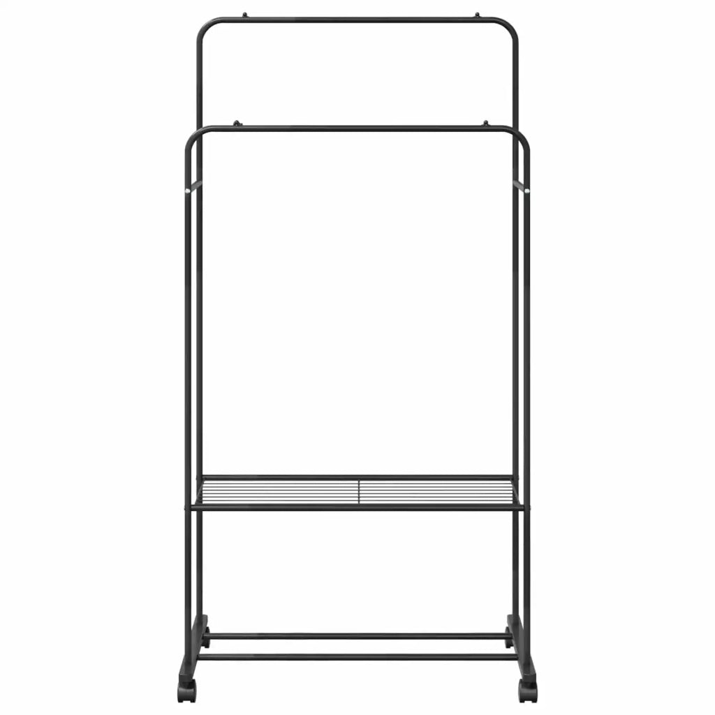 Stendibiancheria con lo scaffale Nero 80 x 53 x 156 cm