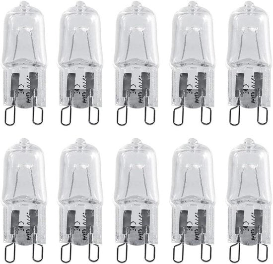 10 pezzi 120 V 40 Watt lampadine G9 a doppio pin con vetro chiaro per illuminazione di soggiorno, lampade da soffitto, armadi e illuminazione di paesaggio e ufficio