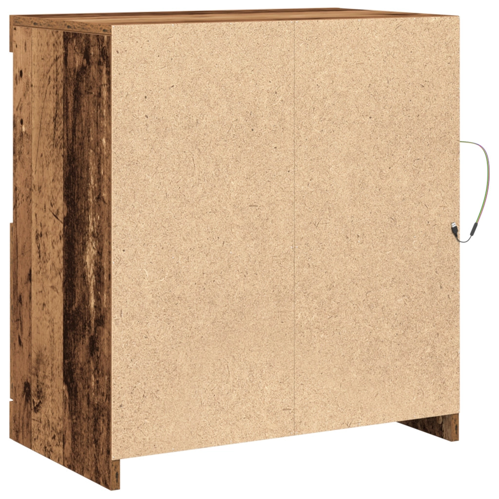 Mobile con luci a LED Legno Vecchio 60x37x67 cm