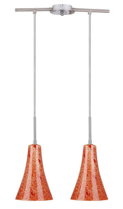 Candellux RUFI lampada a sospensione 2xE14 arancione satina