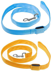 LED Cinturino per Cani - Linea di Sicurezza - Cinturino in Nylon Comodo - Giallo e Blu - Cinturino per Cani con LED - Adatto per Cani - 2 Pezzi