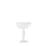 Dorici Set 4 Coppe in Vetro Borosilicato Soffiato a Mano Trasparente - Design Classico Contemporaneo per Cocktail, Bollicine e Dessert Eleganti