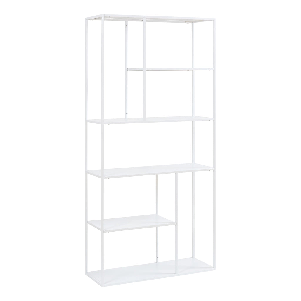 Scaffale da Terra Vehmaa in Acciaio Bianco 188 x 90 x 30 cm [en.casa]