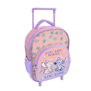 Trade Shop - Zaino Asilo Trolley Stitch Angel Con Tasca Frontale 30cm Manico Allungabile Viaggi 674181a -