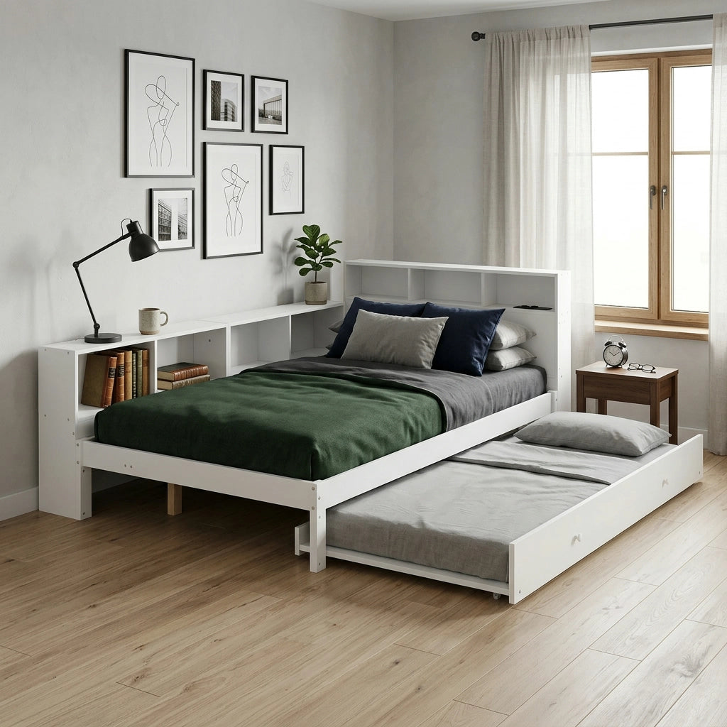 letto in legno bianco 120x200 cm