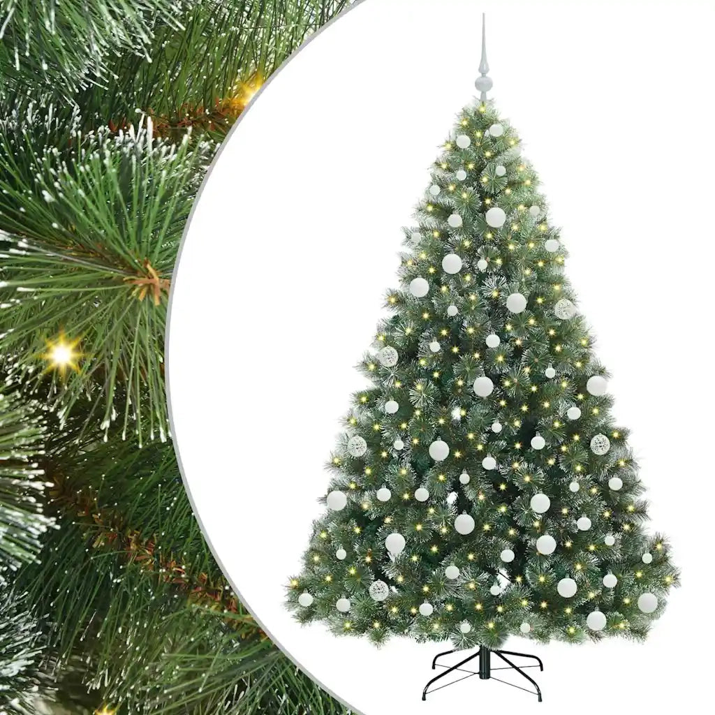 Albero di Natale artificiale con 300 LED Verde 180 cm PE e PVC 3397851