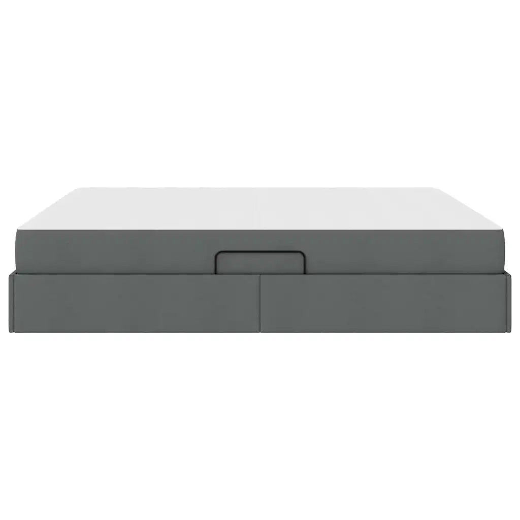 Letto con contenitore e materasso Grigio scuro 180 x 200 cm 3399677