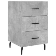 Comodino | Armadio da Notte | Mobiletto da notte Grigio Cemento 40x40x66 cm in Legno Multistrato