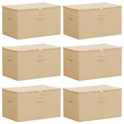 Scatola di Stoccaggio 6 pz Crema 55 x 35 x 32 cm CFW2645665