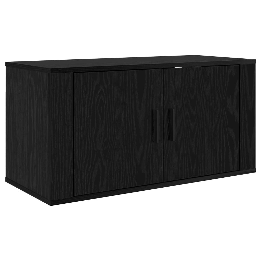 Set Mobile TV da Parete 2 pcs Rovere Nero 80 x 34,5 x 40 cm 3415603