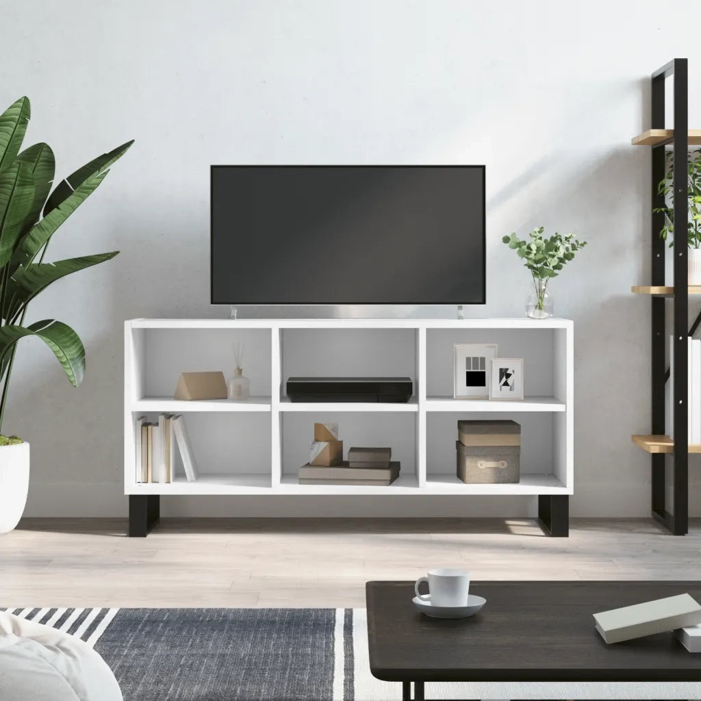 Mobile Porta TV-Mobile per TV-Credenza TV Bianco 103,5x30x50 cm in Legno Multistrato 196856