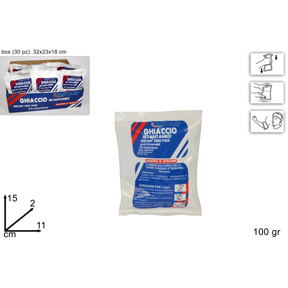 Trade Shop - 30 Pezzi Ghiaccio Istantaneo Sintetico Monouso In Busta Rivestimento In Plastica -
