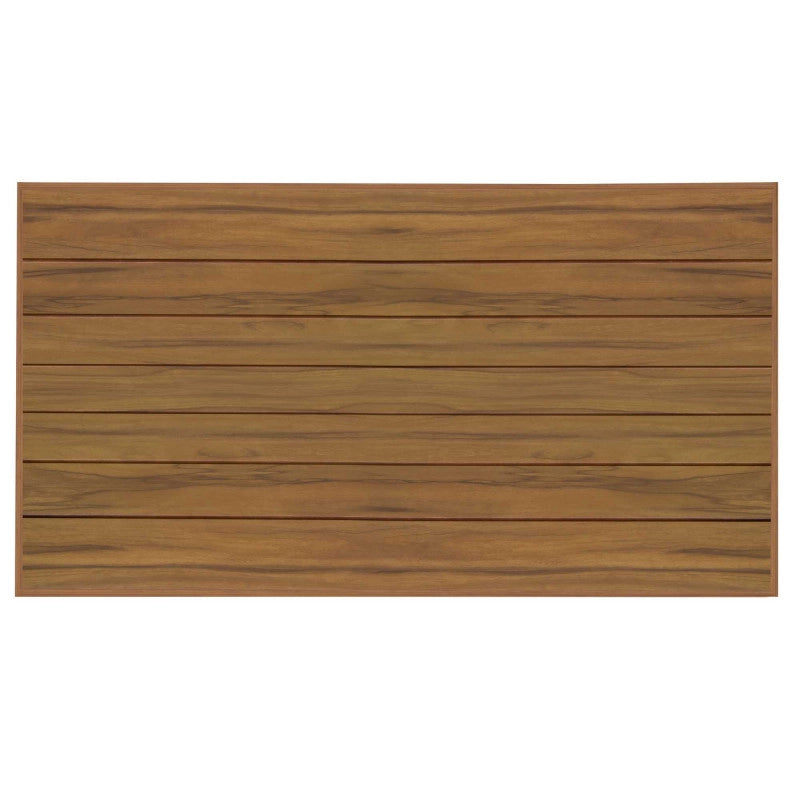 Tavolo alluminio Oakland effetto legno naturale rettangolare cm 260x100h73