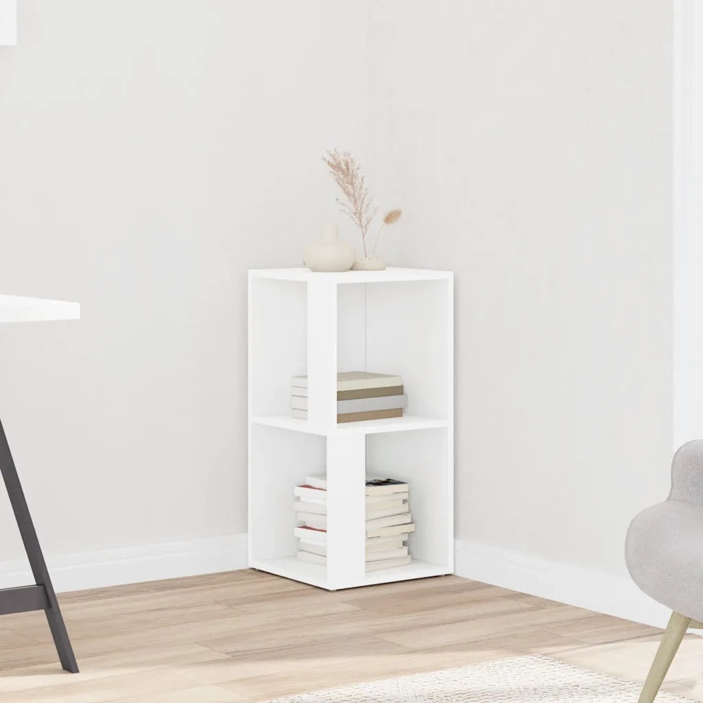 Pensile Angolare Bianco 33x33x67 cm in Legno Multistrato 809017