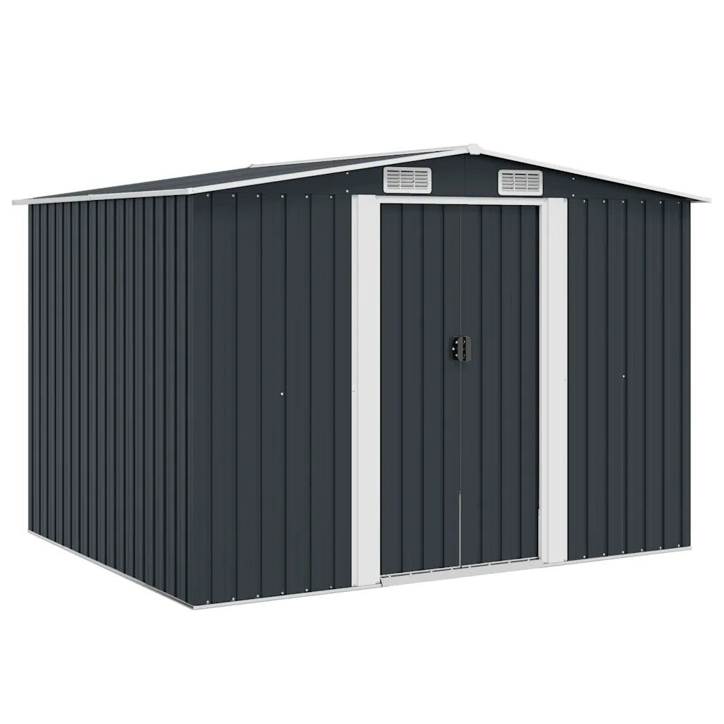 Capanno per Attrezzi Antracite in Acciaio 257x205x178 cm  cod mxl 52041