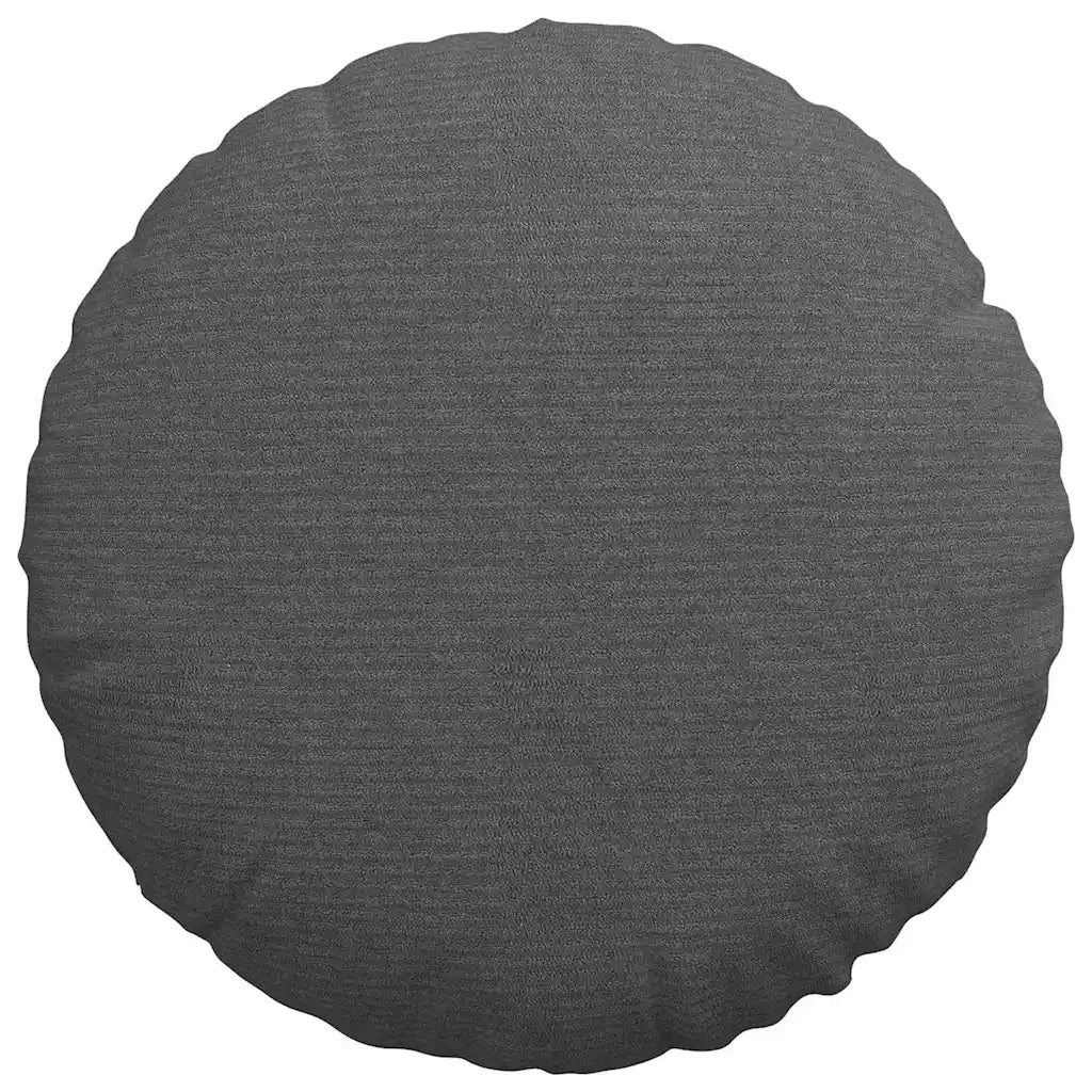 Cuscini per Seduta 2 pcs Grigio scuro Ø 40 cm Tessuto in Cords 42014150