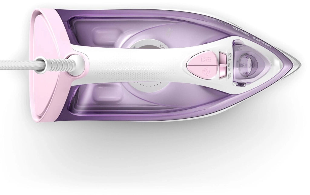 Philips DST3010-30 Serie 3000 Ferro da Stiro a Vapore 2000 W Piastra Ceramica Vapore 30 g-min Colpo Vapore 140 g-min colore Viola Bianco