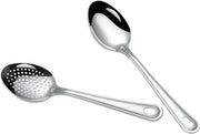 Set di servizio da tavola in acciaio inossidabile a 2 pezzi con cucchiai da servire ergonomici e cucchiai da servire ergonomici, modello 12345, dimensioni 20x10 cm, materiale acciaio inossidabile, peso 0,5 kg.