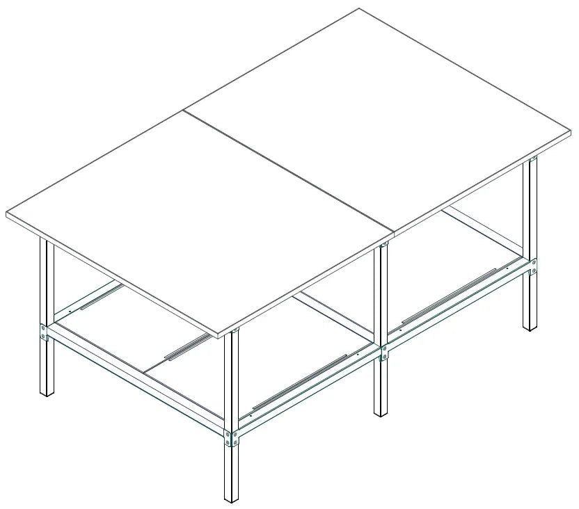 Banco lavoro da magazzino industria cm. 200x120x93h
