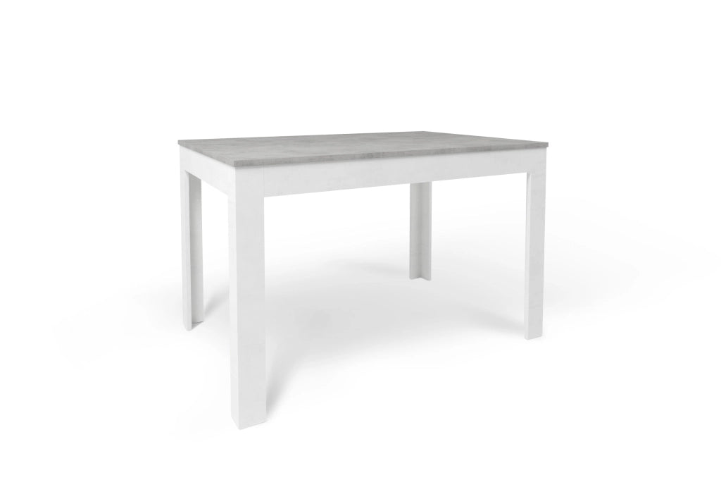 Tavolo Allungabile 120/170x80x75 cm Cemento e Ossido Bianco