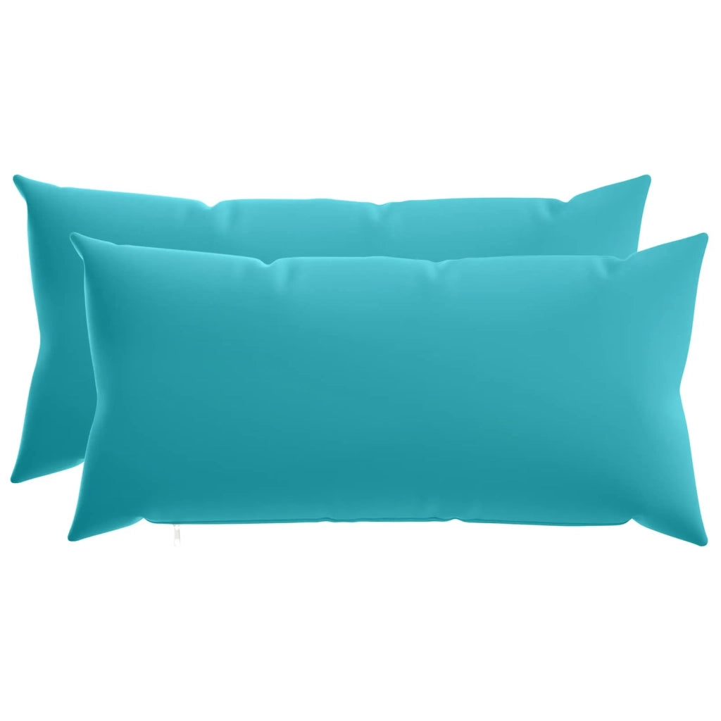 Federa 2 pcs HEERLEN Turchese 40 x 70 cm Poliestere 909631