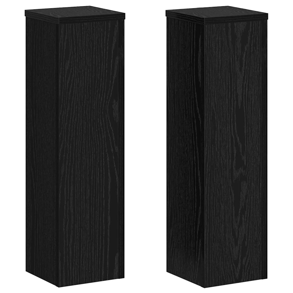 Supporto per piante 2 pcs Rovere Nero 17 x 17 x 60 cm 869233
