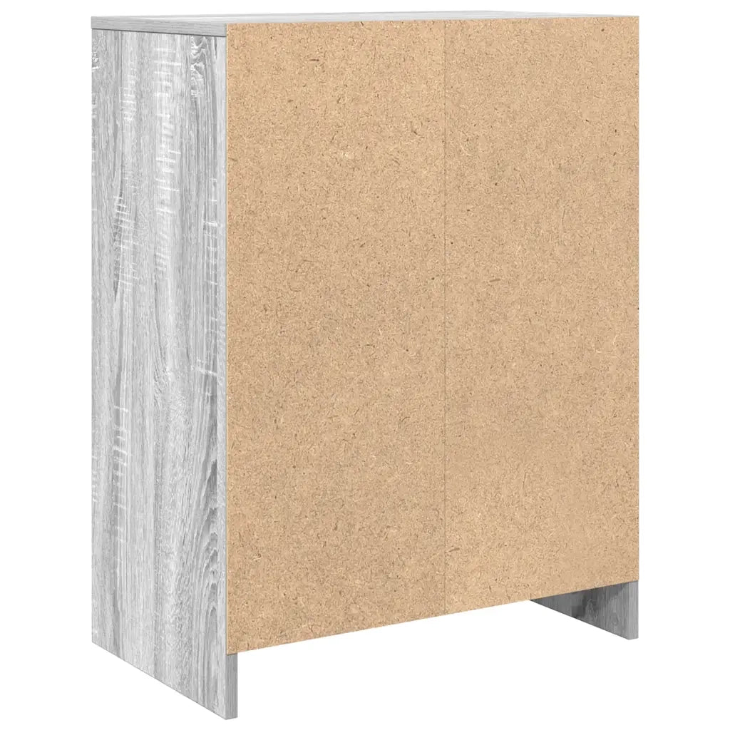 Credenza Grigio Sonoma 57x34x76 cm in Legno Multistrato