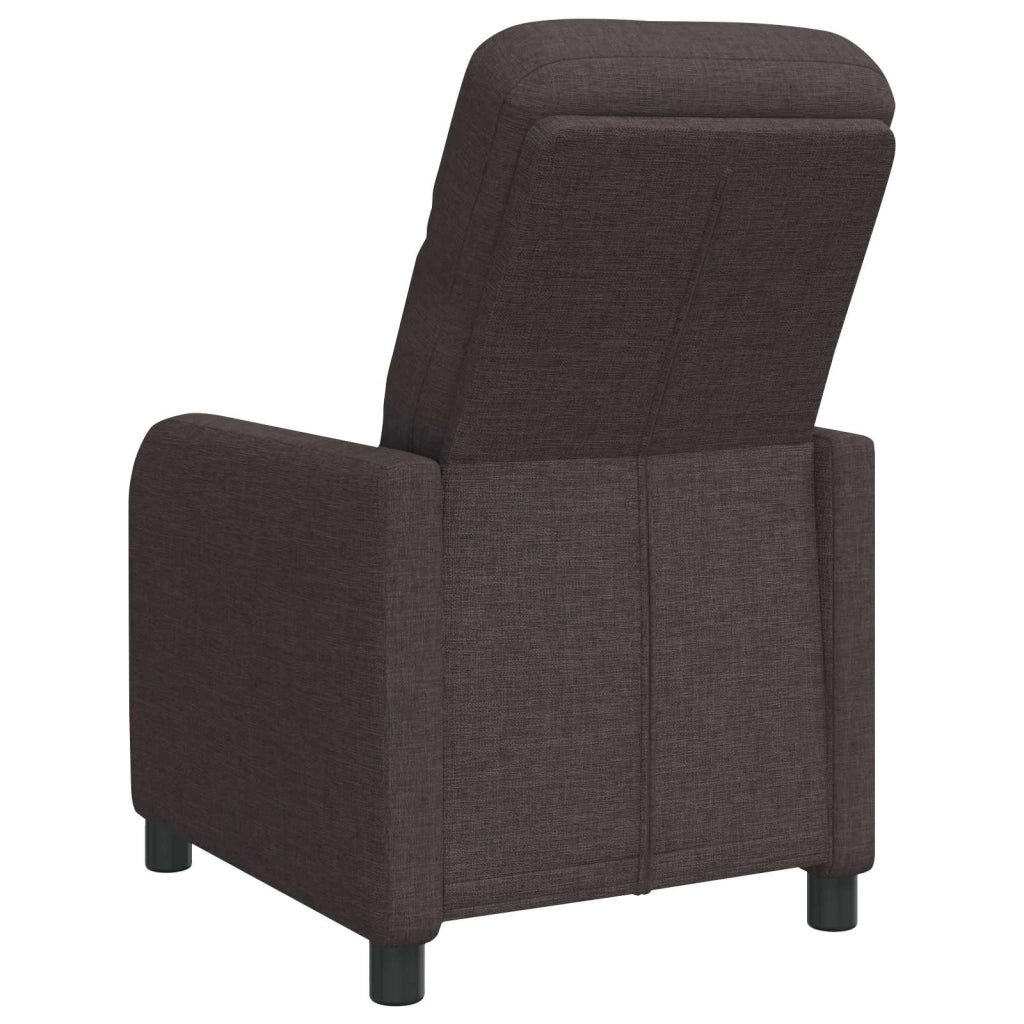 Divano Sedia-Poltrona reclinabile Marrone Scuro Tessuto 881459