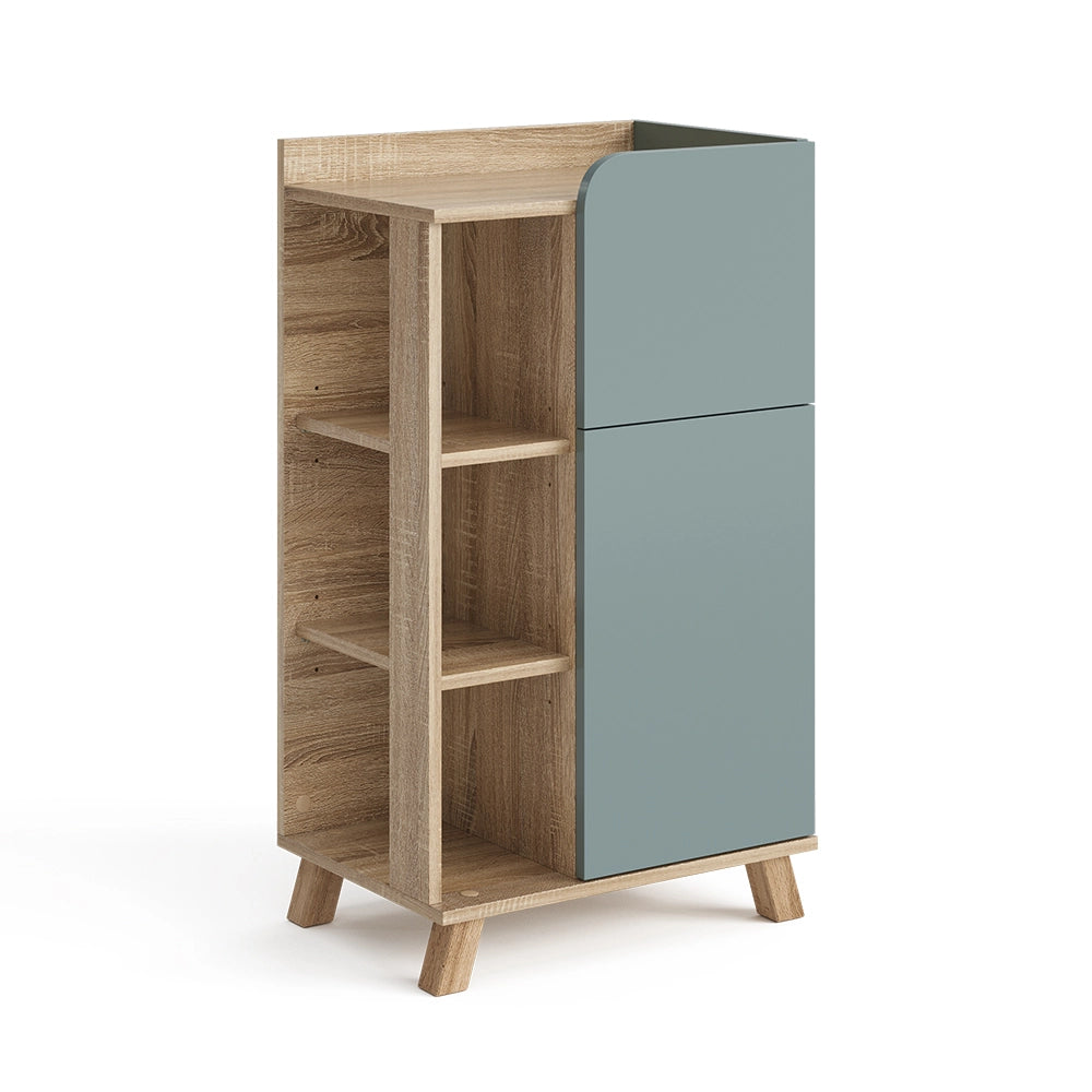 Vicco Mobiletto bagno Grigio-blu 50 x 90 cm con anta e cassetto