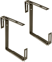 Bloembakhouder senza fori, uncino e supporto, marrone scuro, 19x5x17 cm