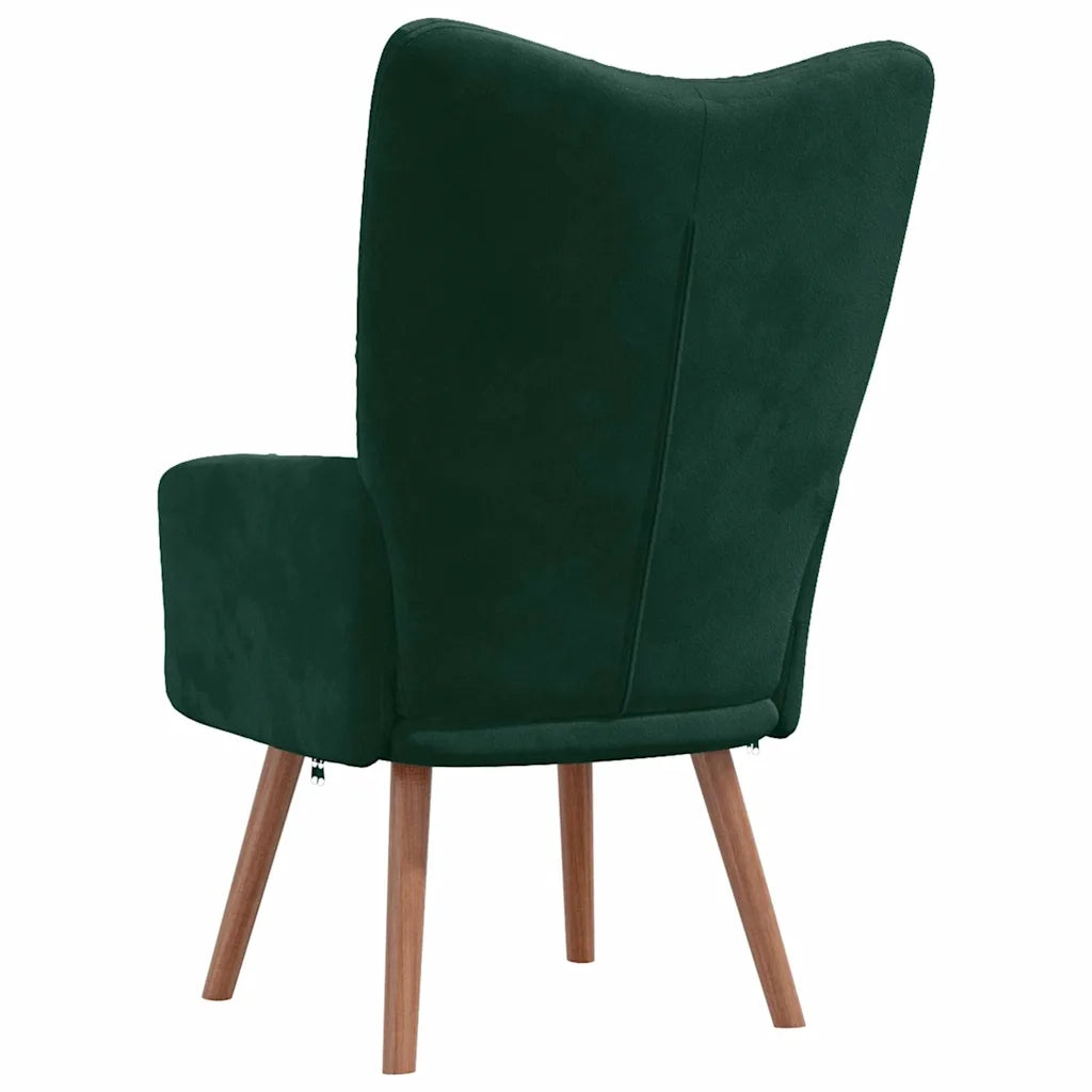 Divano Sedia-Poltrona Relax Verde Scuro in Velluto 835798