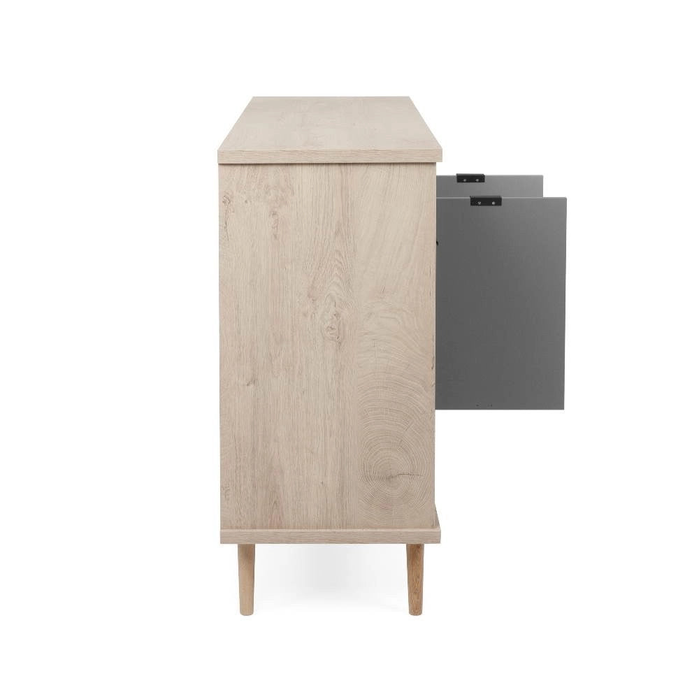 Credenza Epik51 con 3 ante 120x40x88,3 colore rovere antracite grigio