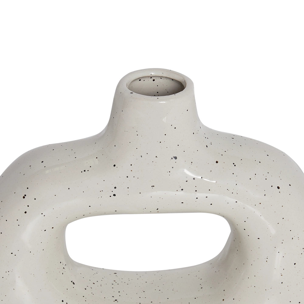 Vaso per fiori Gres bianco Decorazione per interni Pezzo Design moderno Impermeabile