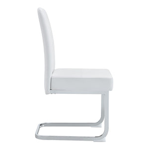 Due sedie da pranzo imbottite - Xylo - Bianco - Confort e design ergonomico