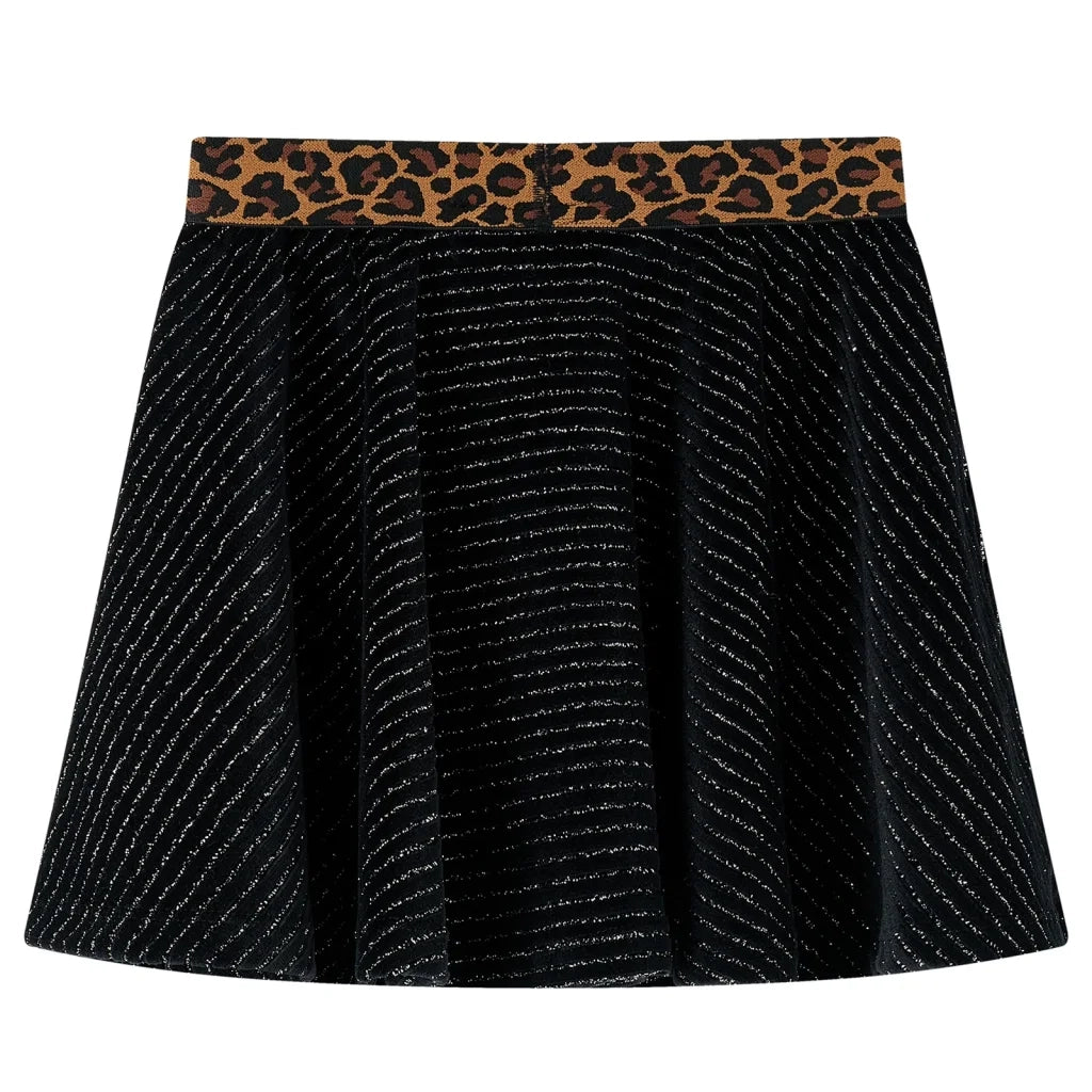 Gonna da Bambina con Vita Leopardata Nera 116 CFW3653417