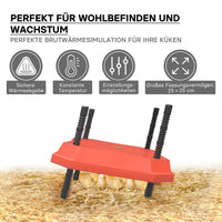 Fudajo Chioccia artificiale 25x25cm 30W Piastra termica per 15-20 pulcini, temperatura regolabile