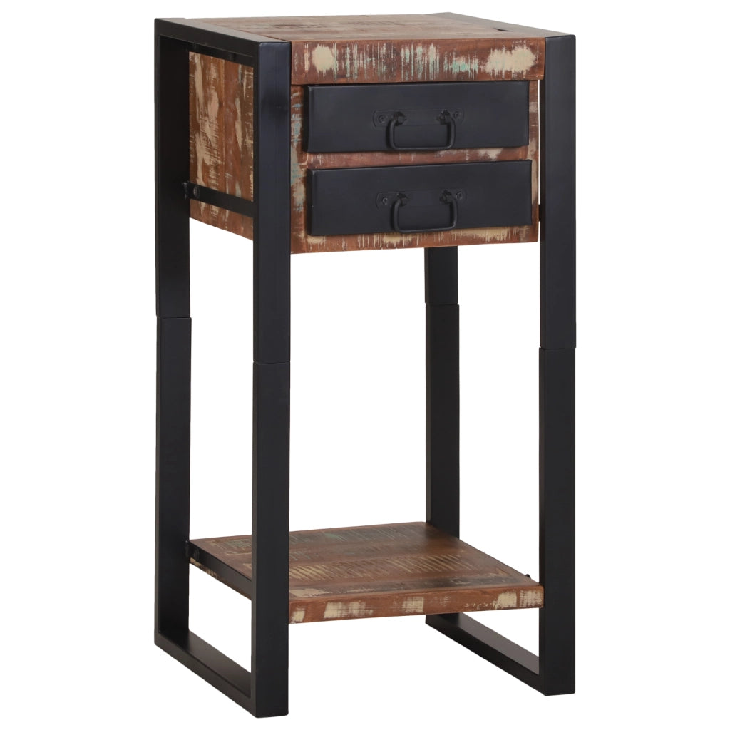 Supporto Telefonico Multicolore 40x40x80 cm Legno Massello Recuperato