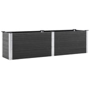 Fioriera | Cassetta per fiori | Vaso Rialzata da Giardino 200x50x54 cm in WPC Grigio