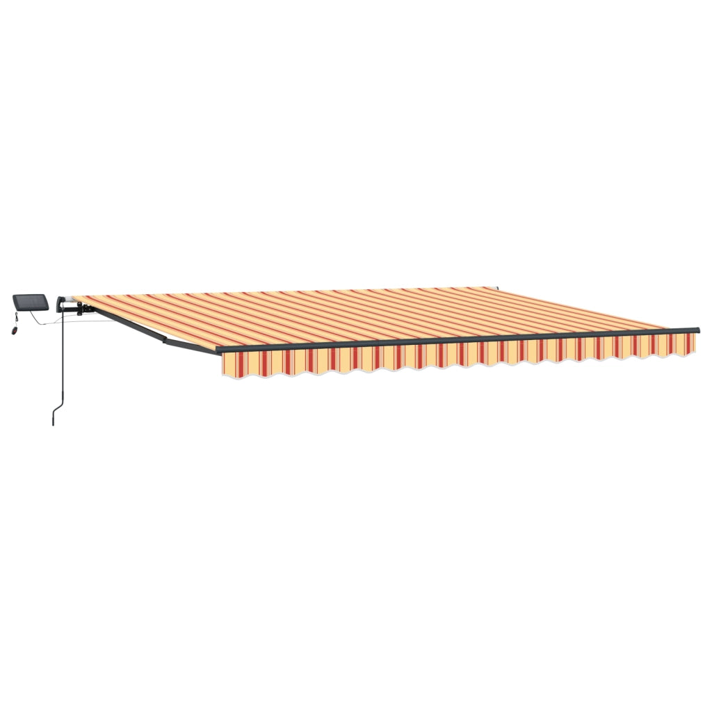 Tenda Retrattile Manuale con LED Gialla e Arancione 400x300 cm